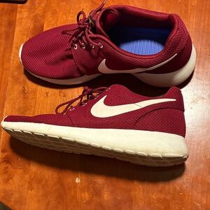 Nike Burgundy Sneakers with White Logo